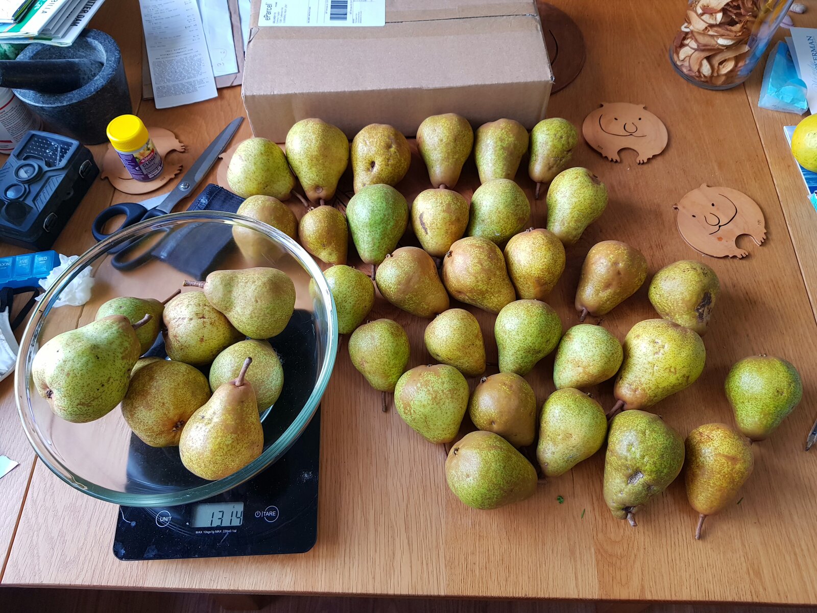 6.5kg of pears