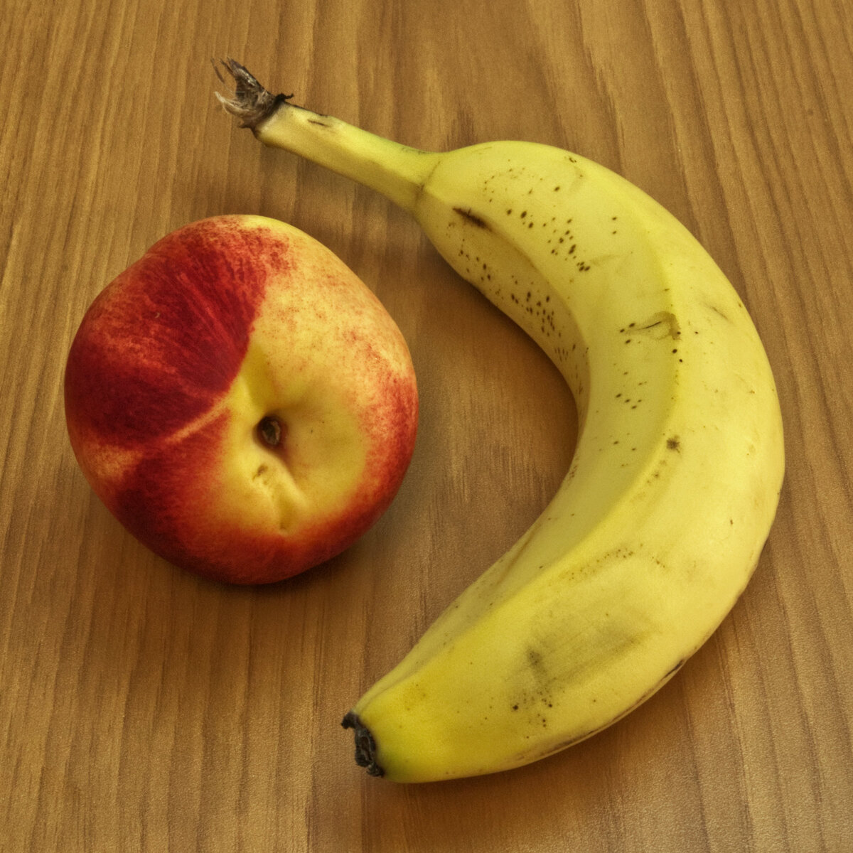 A Nectarine and a Banana