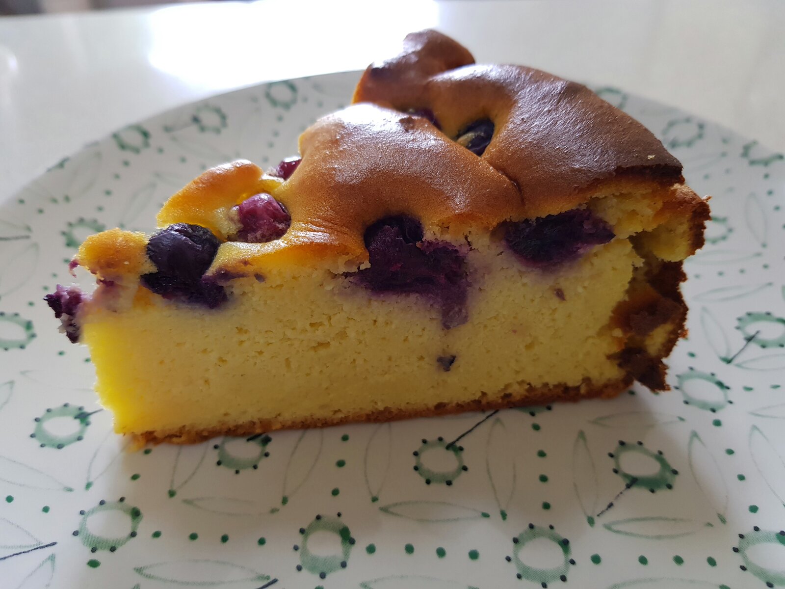 A Slice of Blueberry & Vanilla Potato Cake