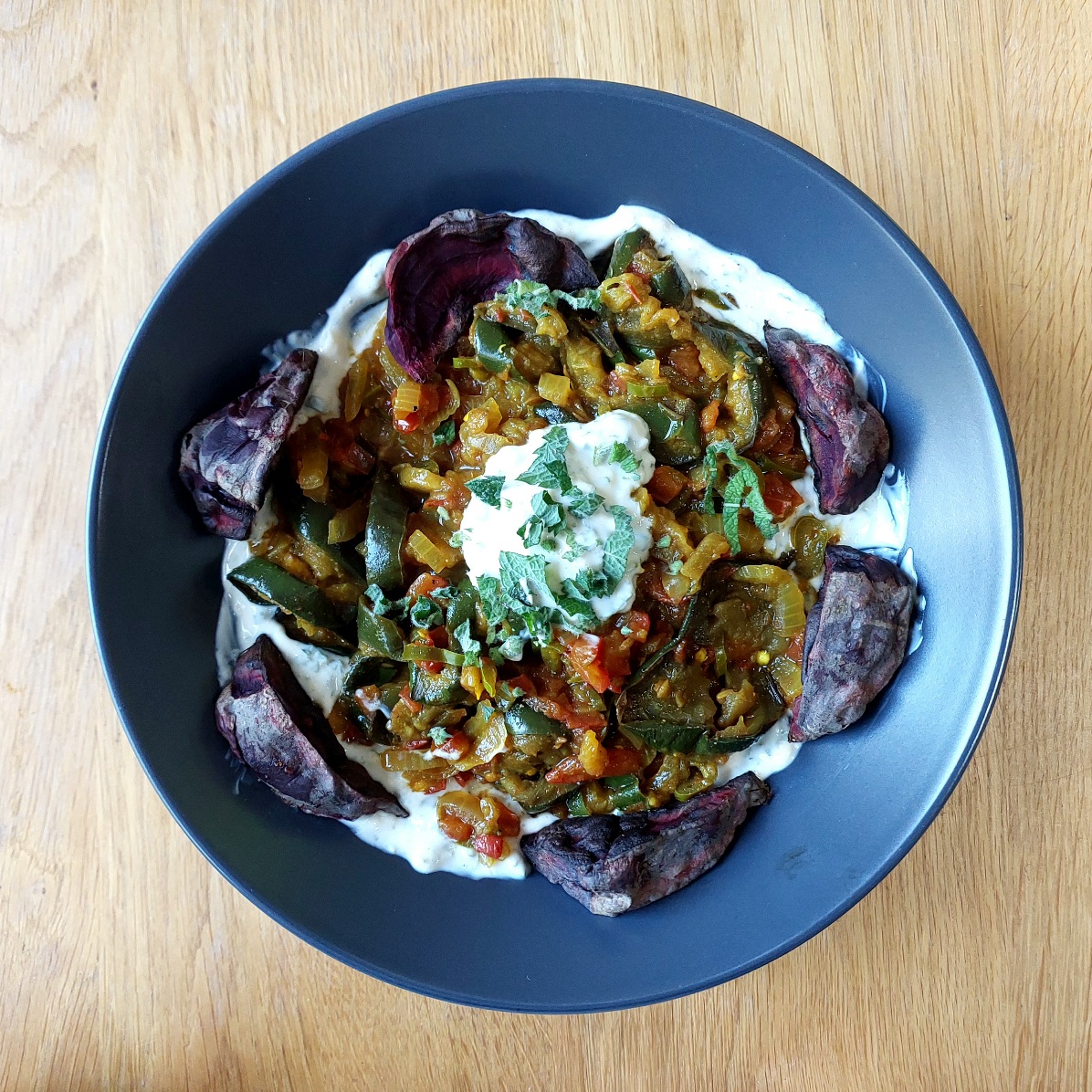 Afghan Yoghurt with Aubergines