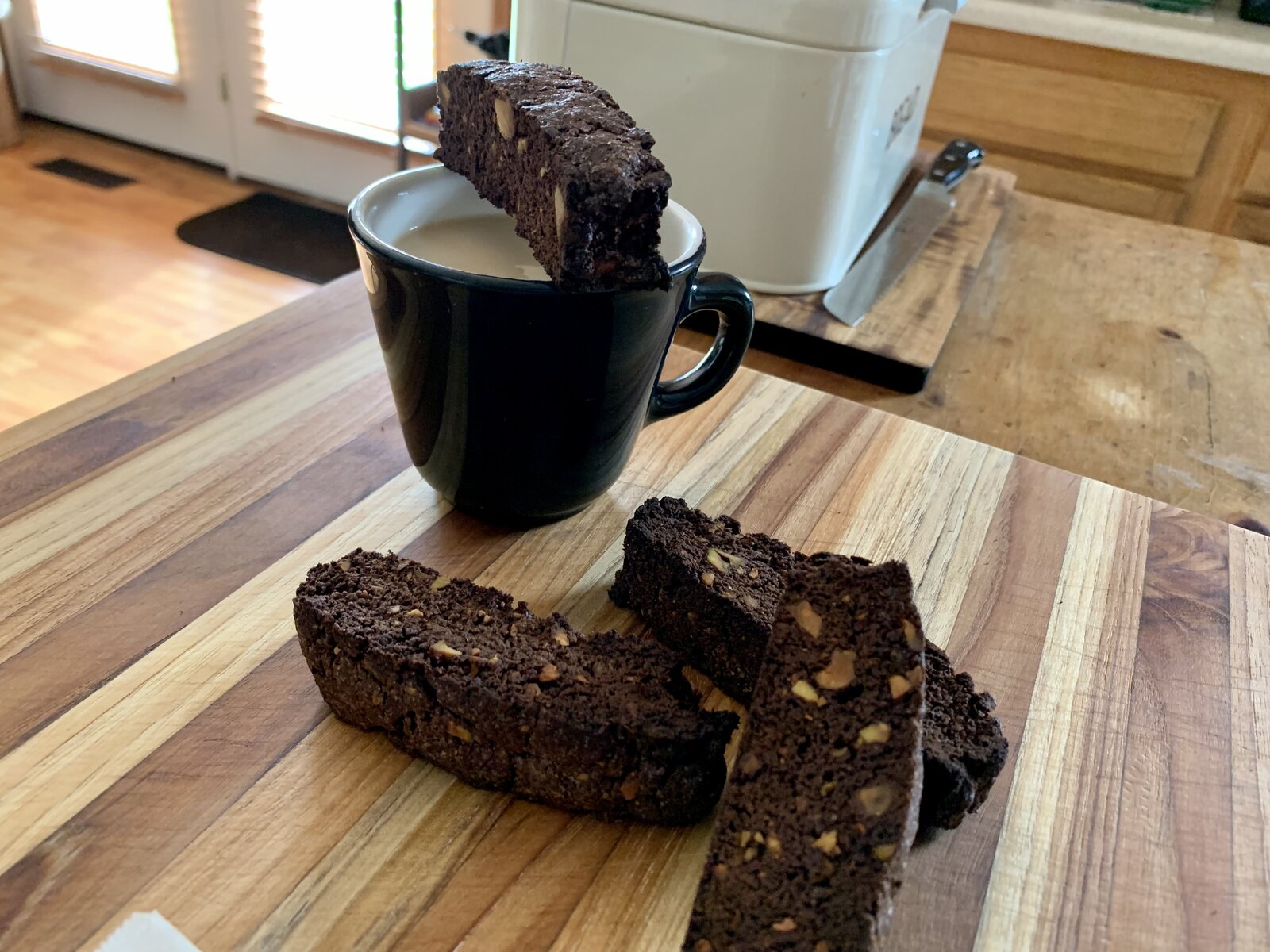 Afternoon biscotti and coffee