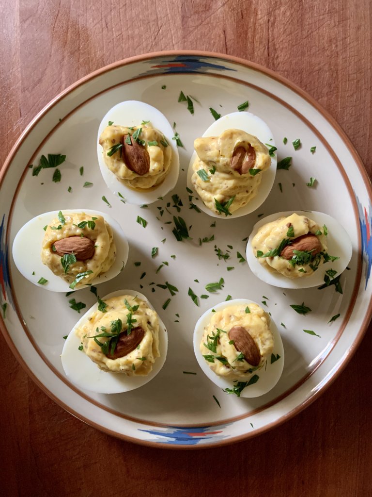 Almond Deviled Eggs