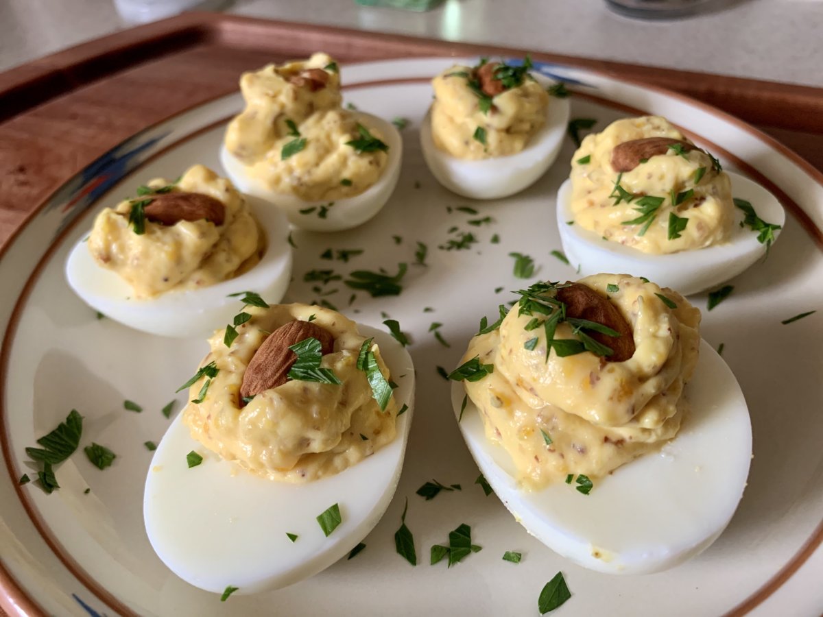 Almond Deviled Eggs