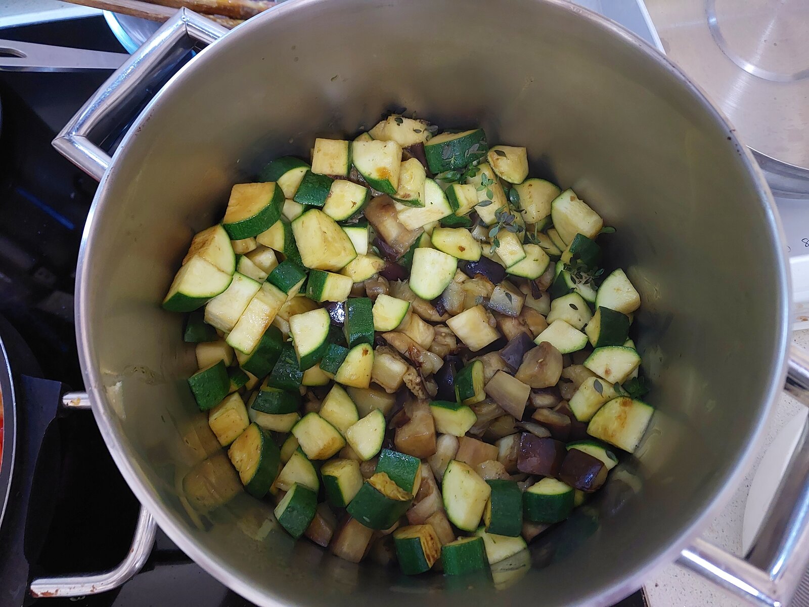 Aubergine & Courgettes for the ratatouille