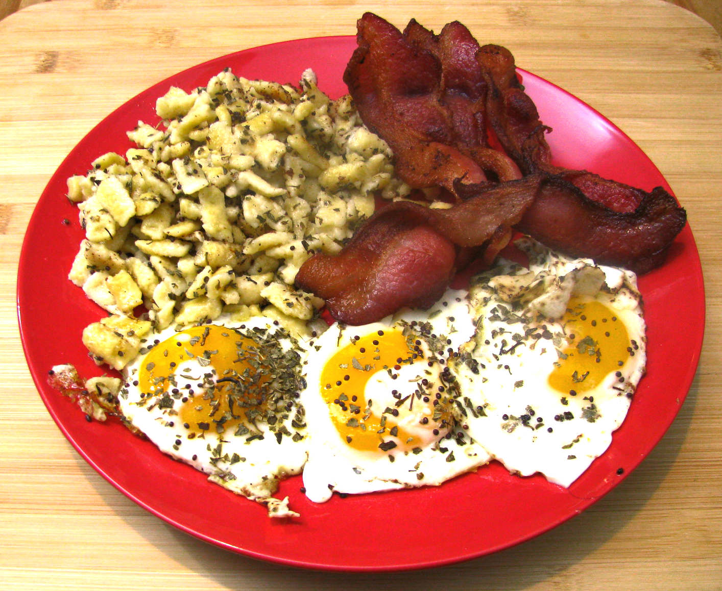 Bacon, Eggs and Spätzle