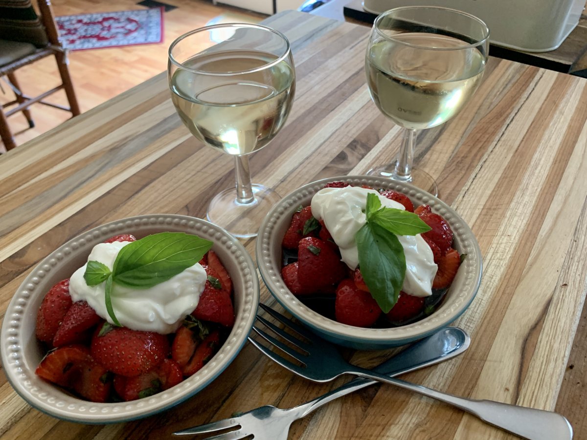 Balsamic-Basil Strawberries