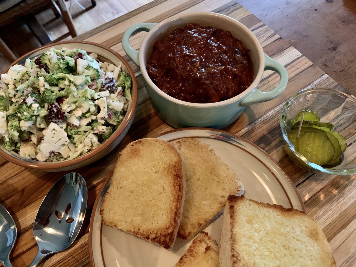 Barbecue Beef And Broccoli-Cauliflower Slaw