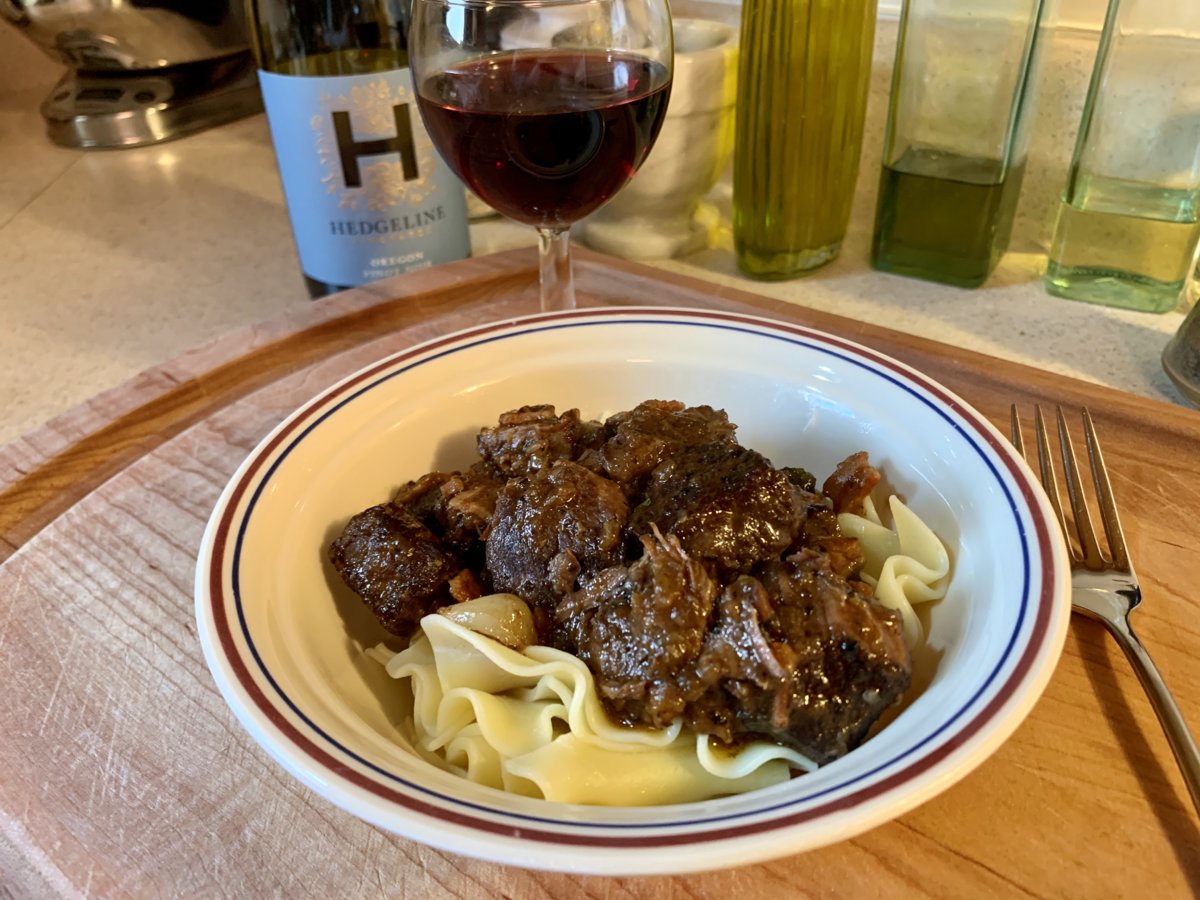 Beef Burgundy And Buttered Noodles