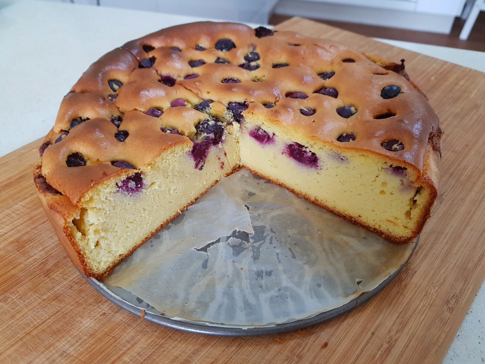 Blueberry & Vanilla Potato Cake
