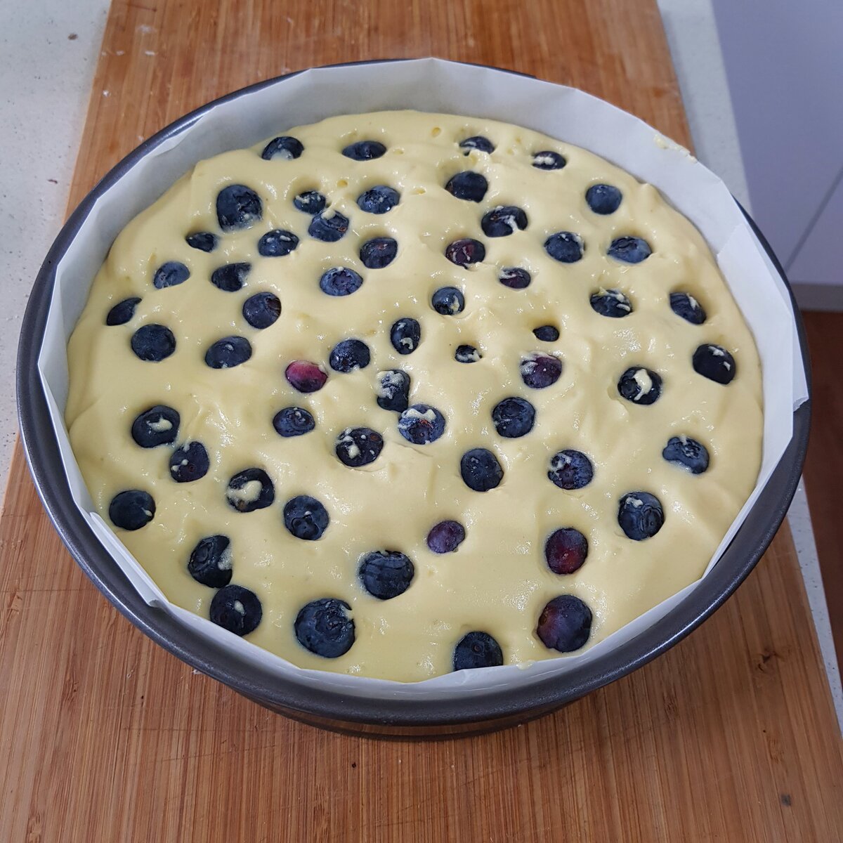 Blueberry version of the Potato Cake