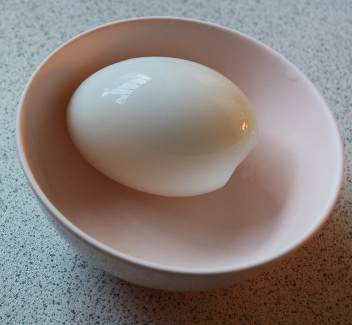 Boiled egg peeled