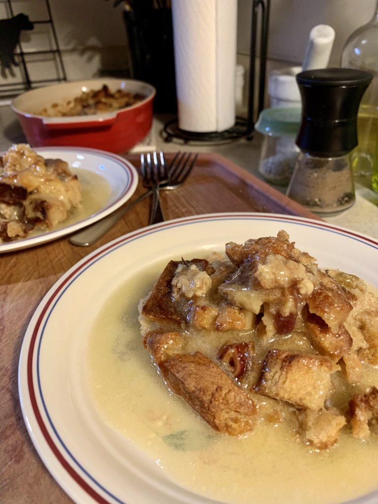 Bread Pudding With Buttermilk Sauce