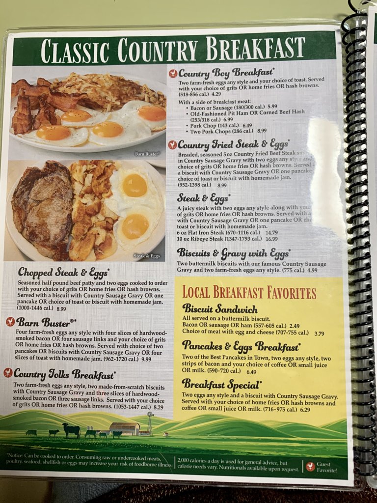 Breakfast Menu 1