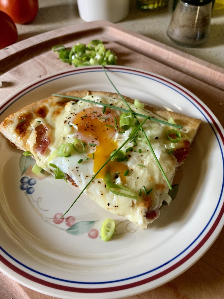 Breakfast Pizza Slice