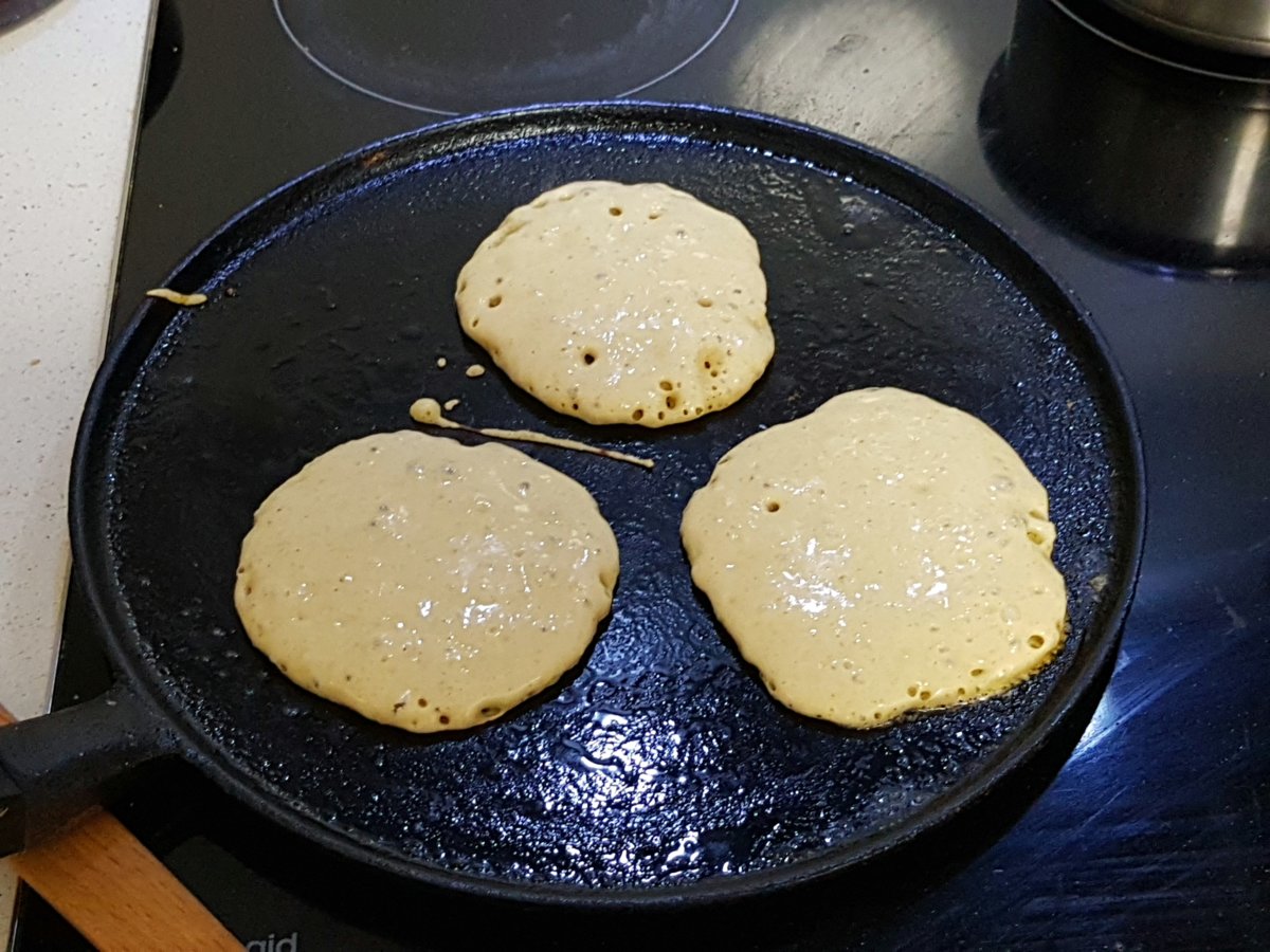 Buckwheat Blini cooking