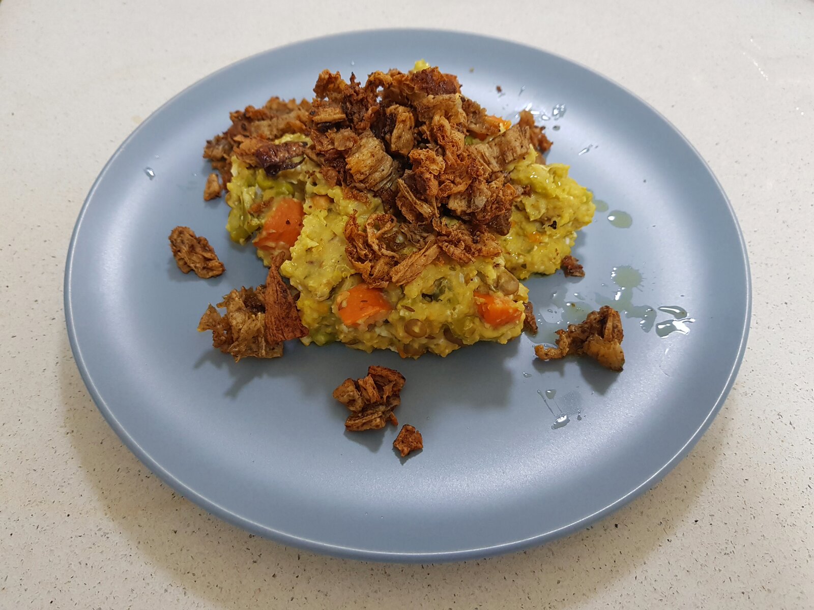 Cauliflower Karachi with fried Yuba