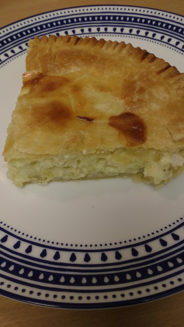 Cheese and onion pie