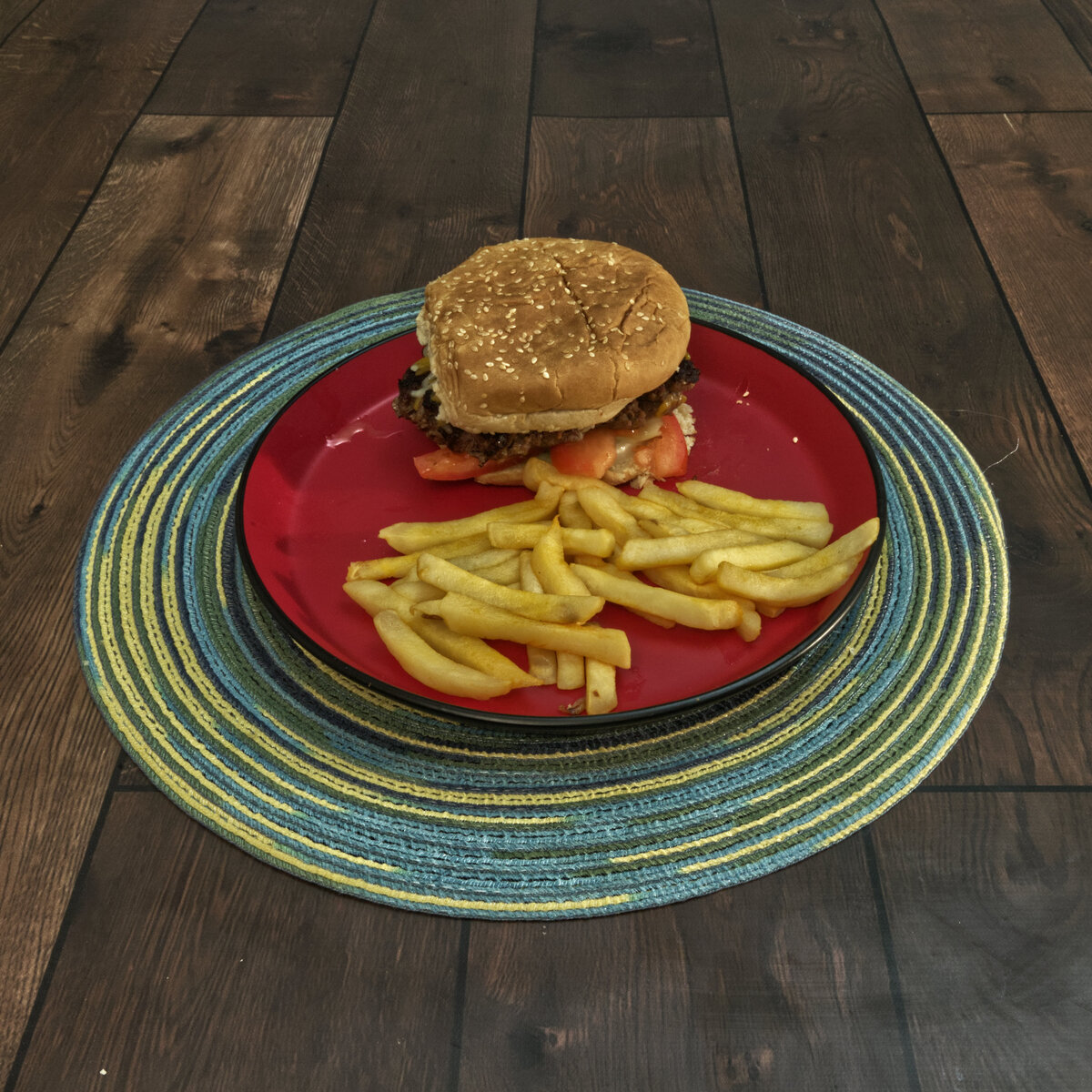 Cheeseburger and French Fries