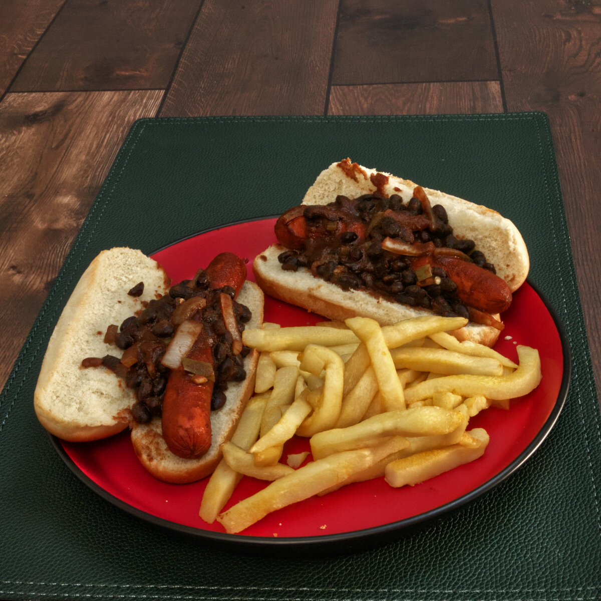 Chili Dogs with French Fries