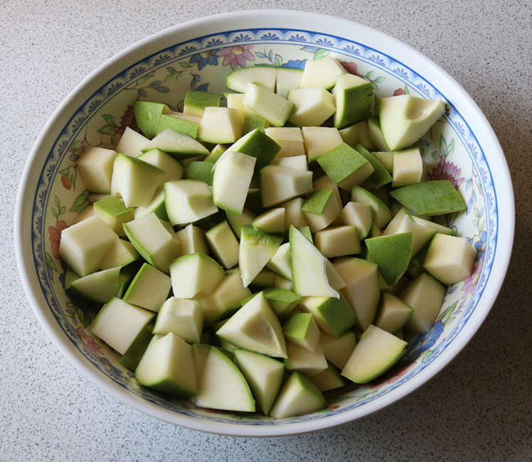 Chopped mango.