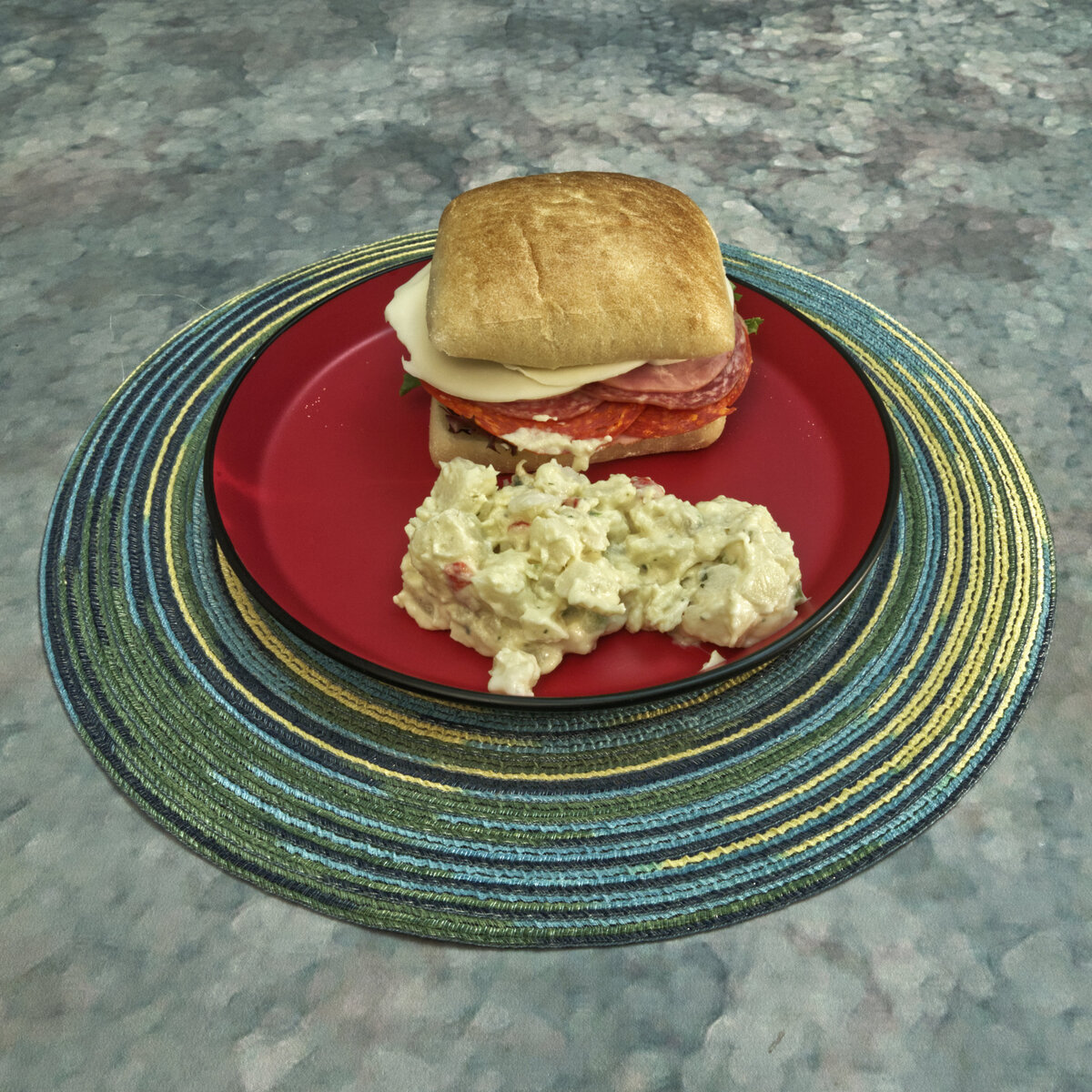 Cold Cuts Sandwich with Potato Salad