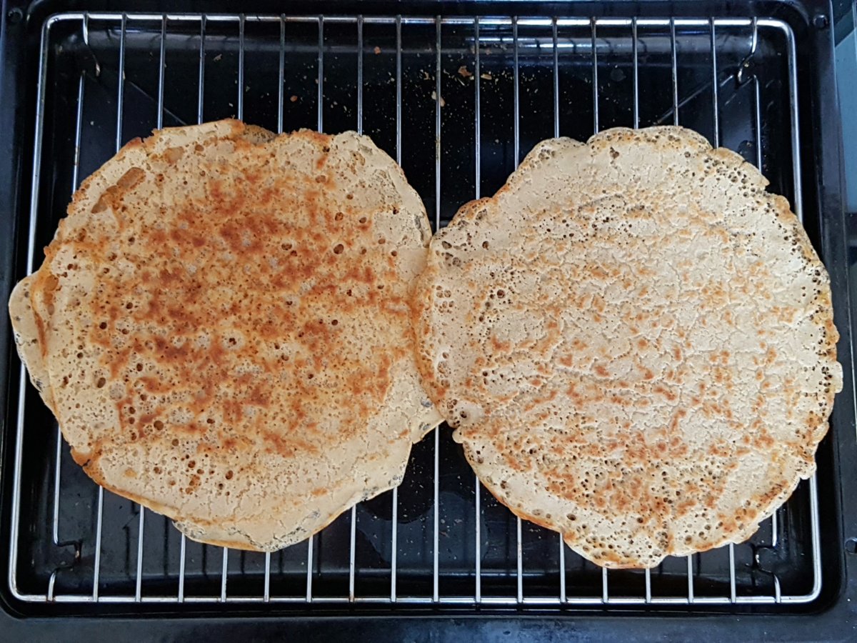 Cooked and waiting for a filling, Staffordshire Oatcakes