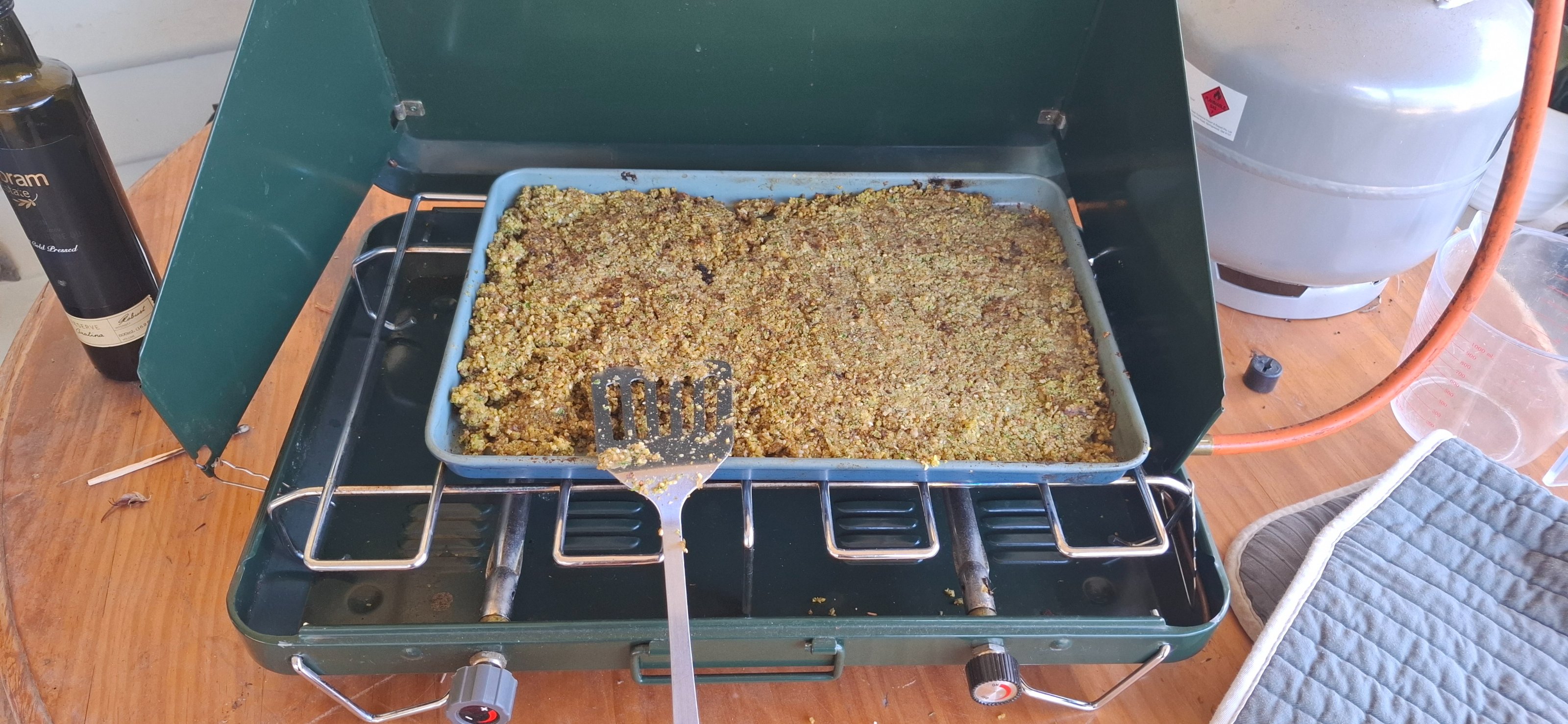 Cooking on the verandah