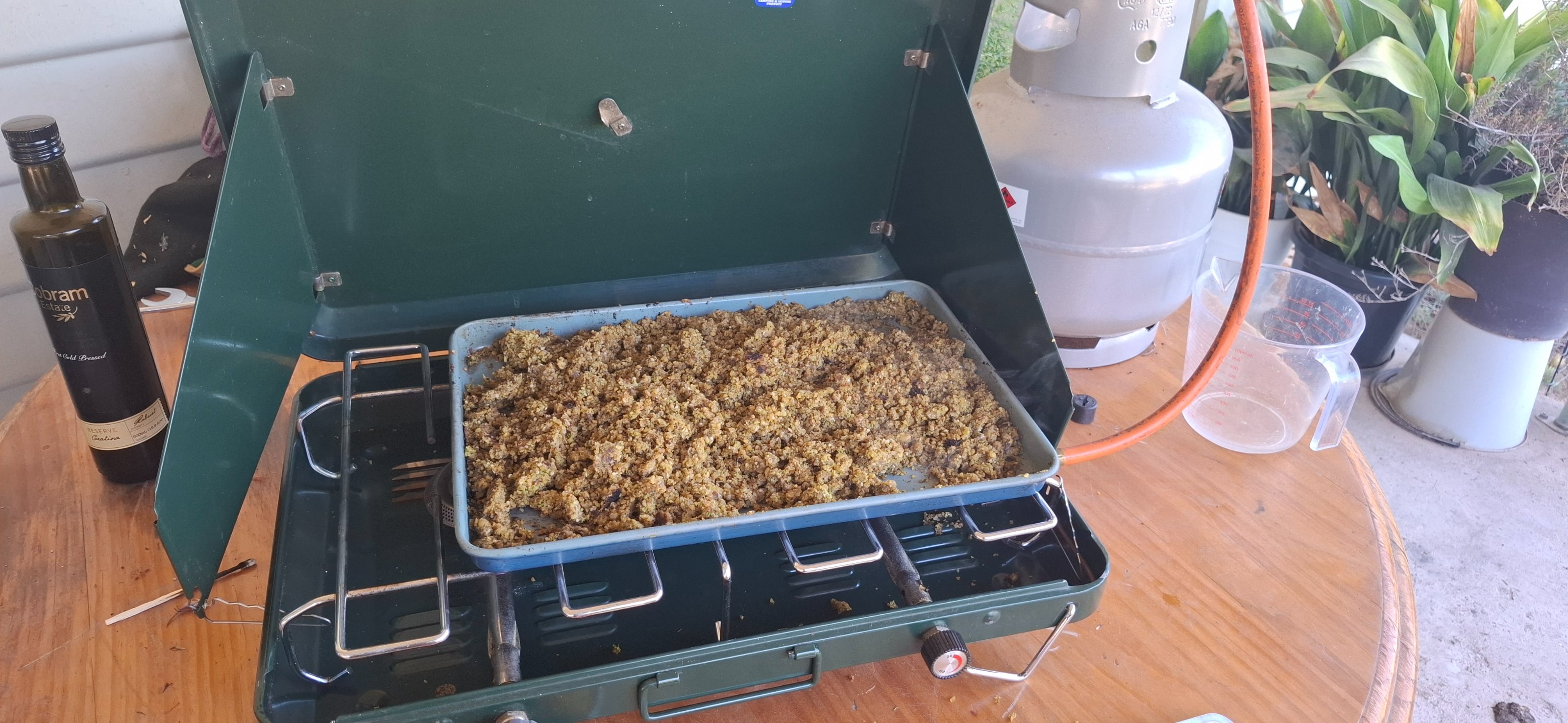 Cooking on the verandah