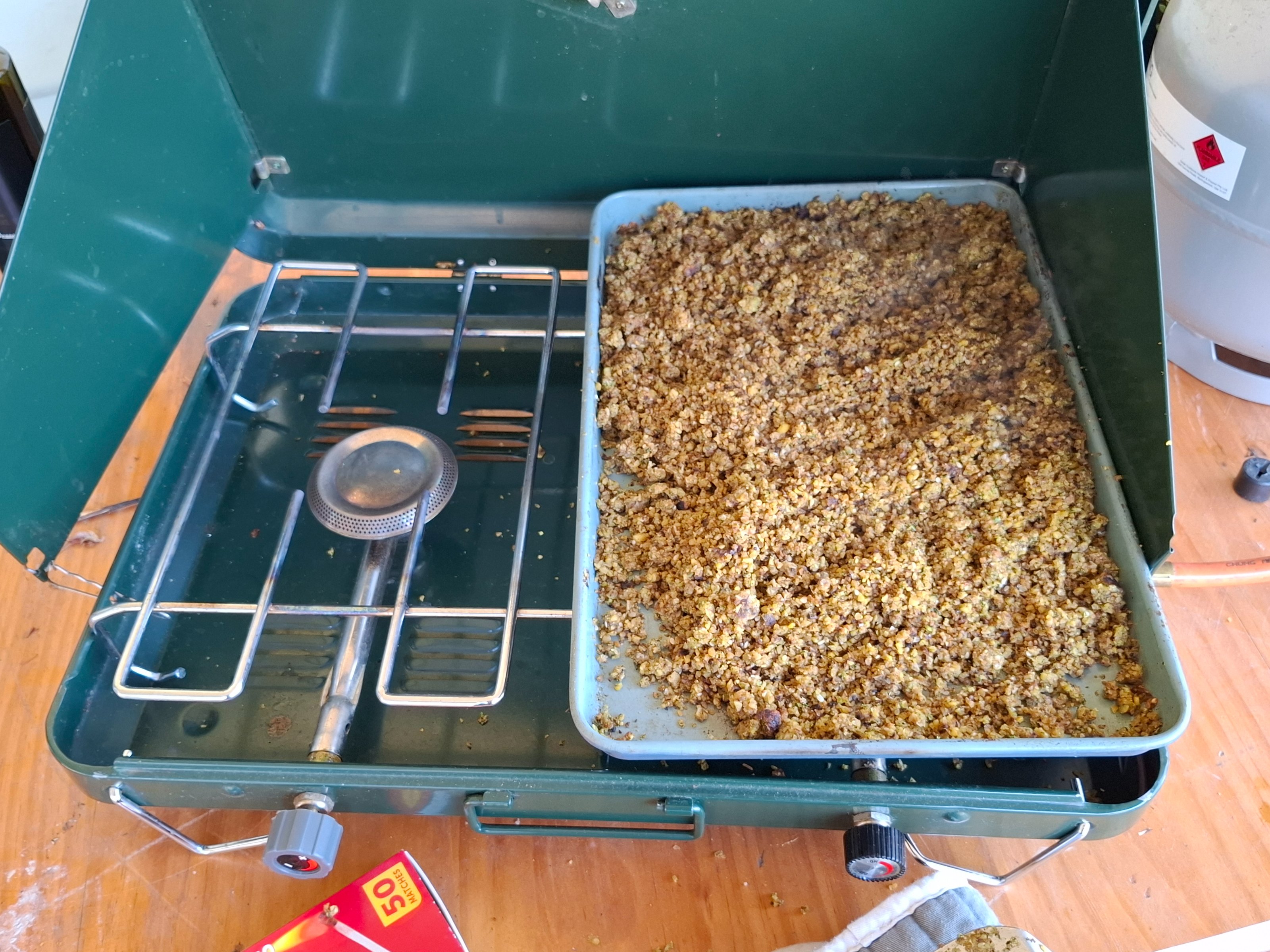 Cooking on the verandah