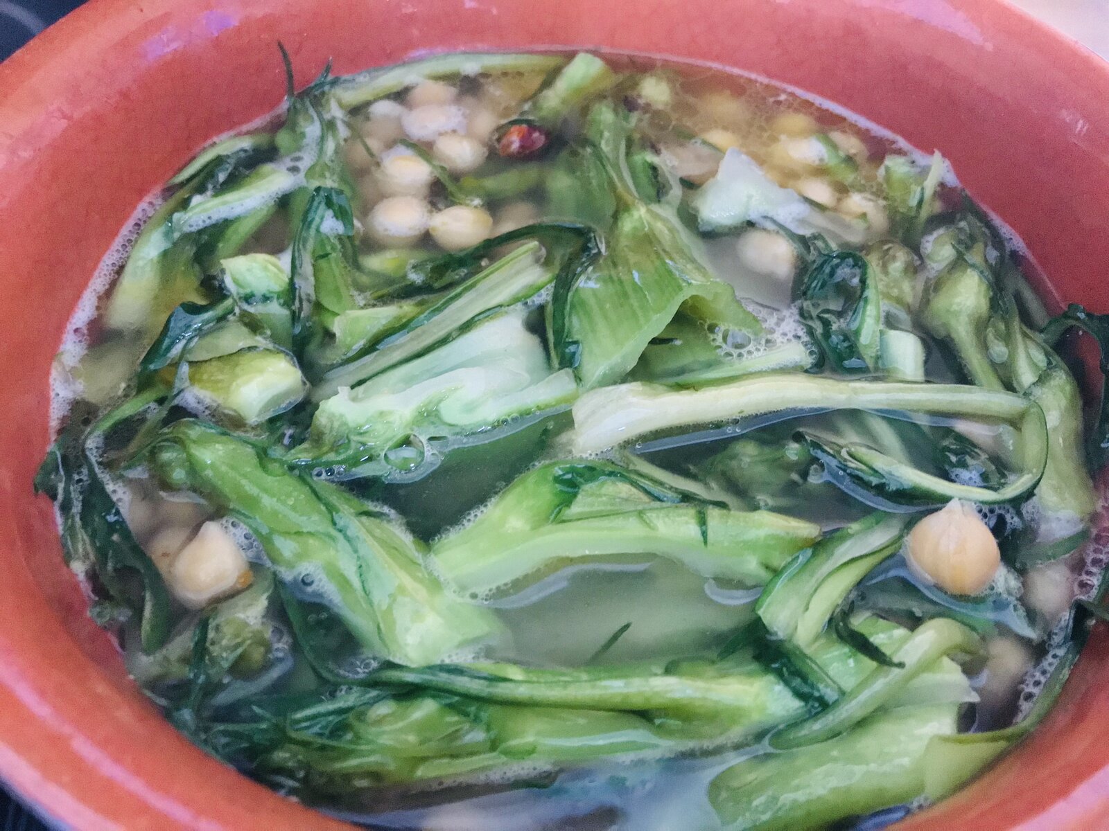 Cooking Puntarelle and Chickpea Soup.jpeg