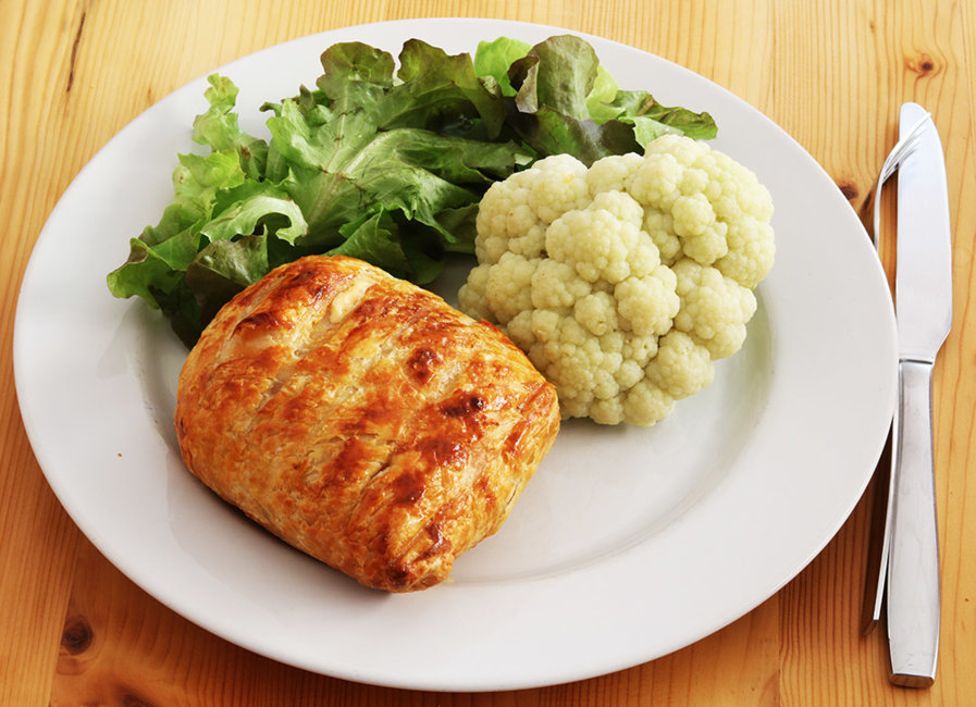 Cordon bleu Wellington served.