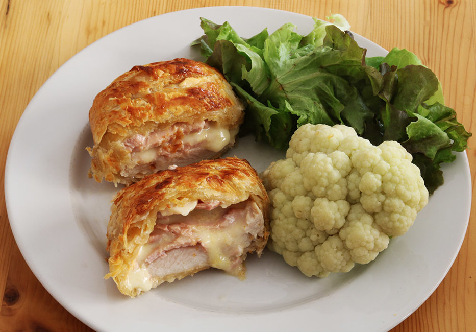 Cordon bleu Wellington served.