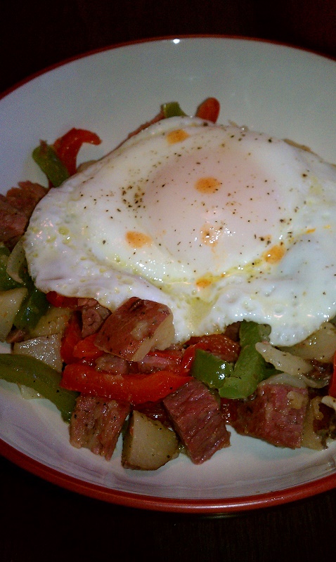 Corned Beef Hash with "THE EGG"