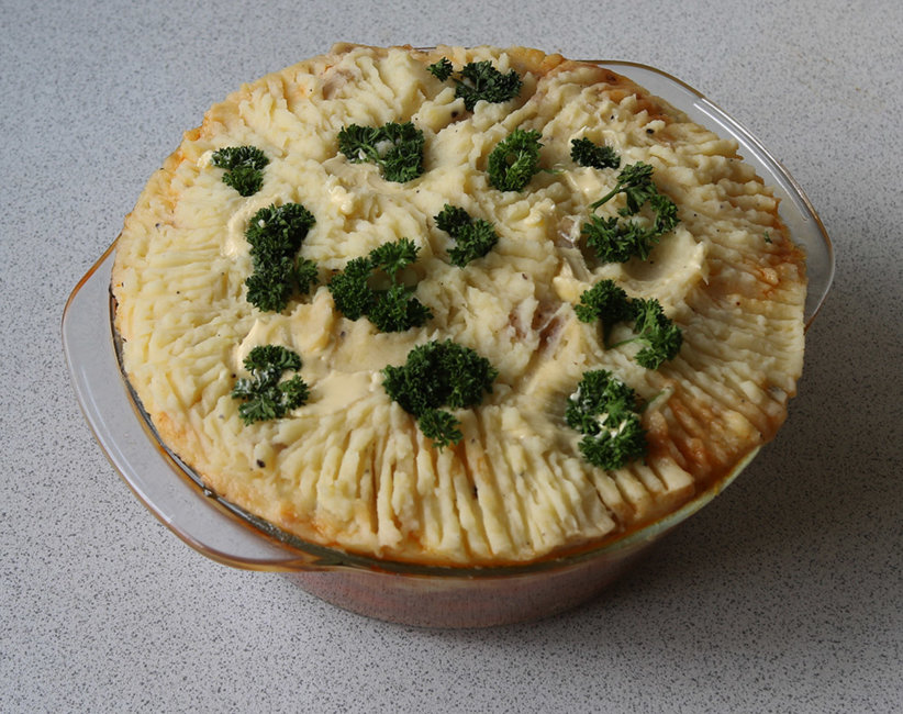 Cottage pie prepared