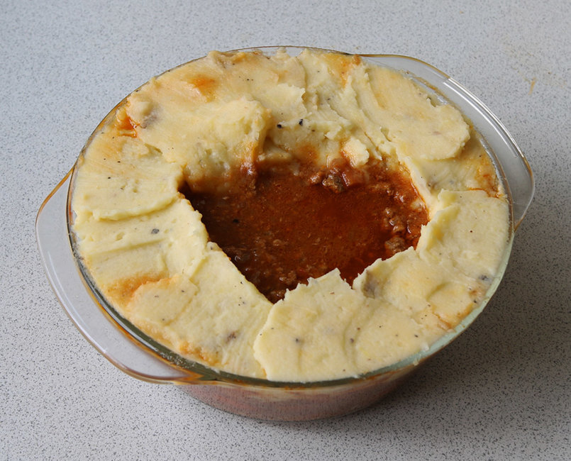 Cottage pie with potato