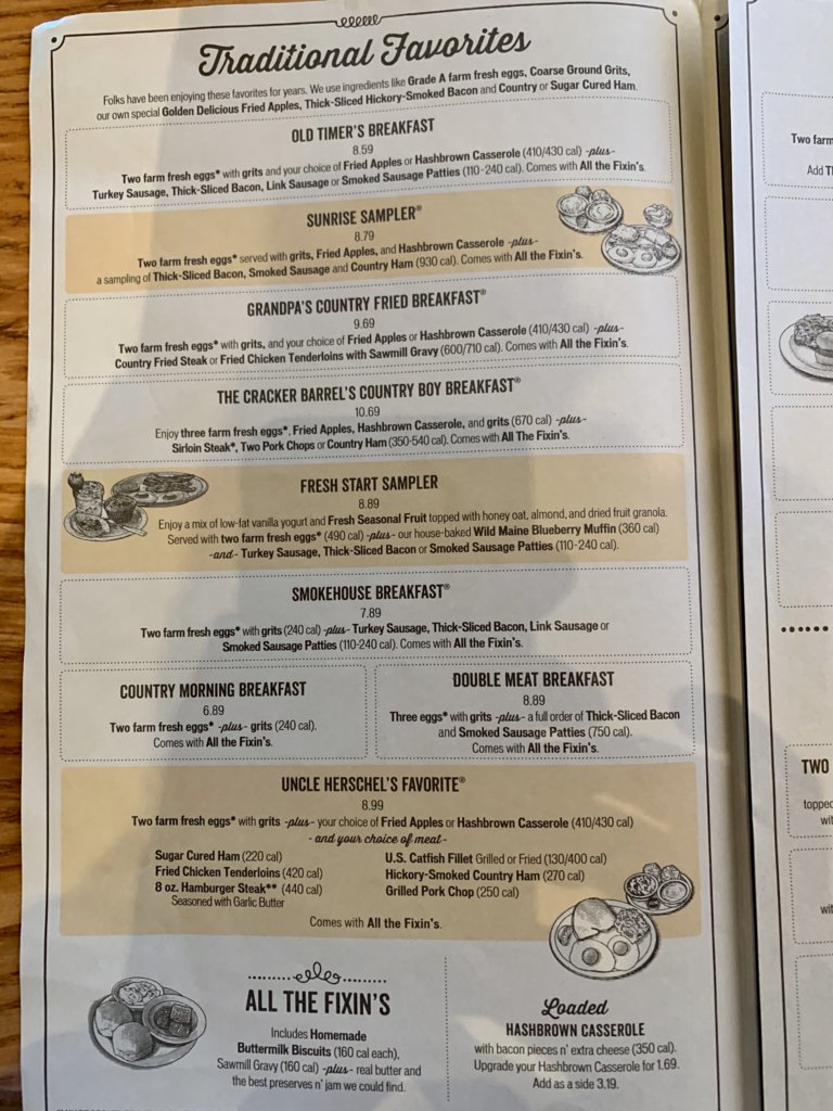 Cracker Barrel Menu 5