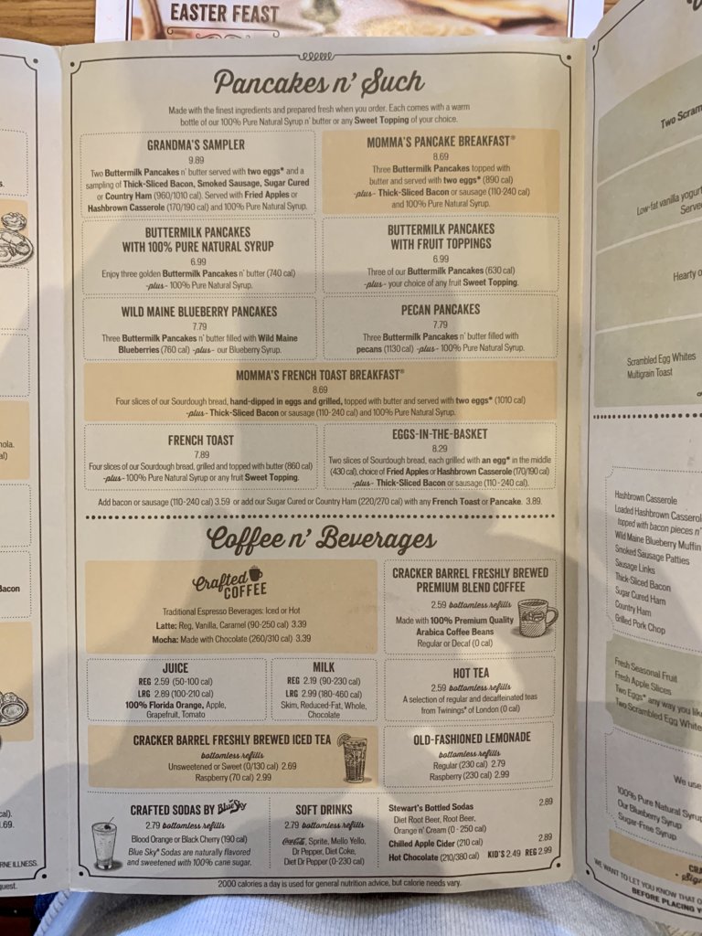 Cracker Barrel Menu 6