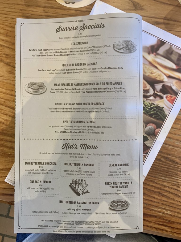 Cracker Barrel Menu 8