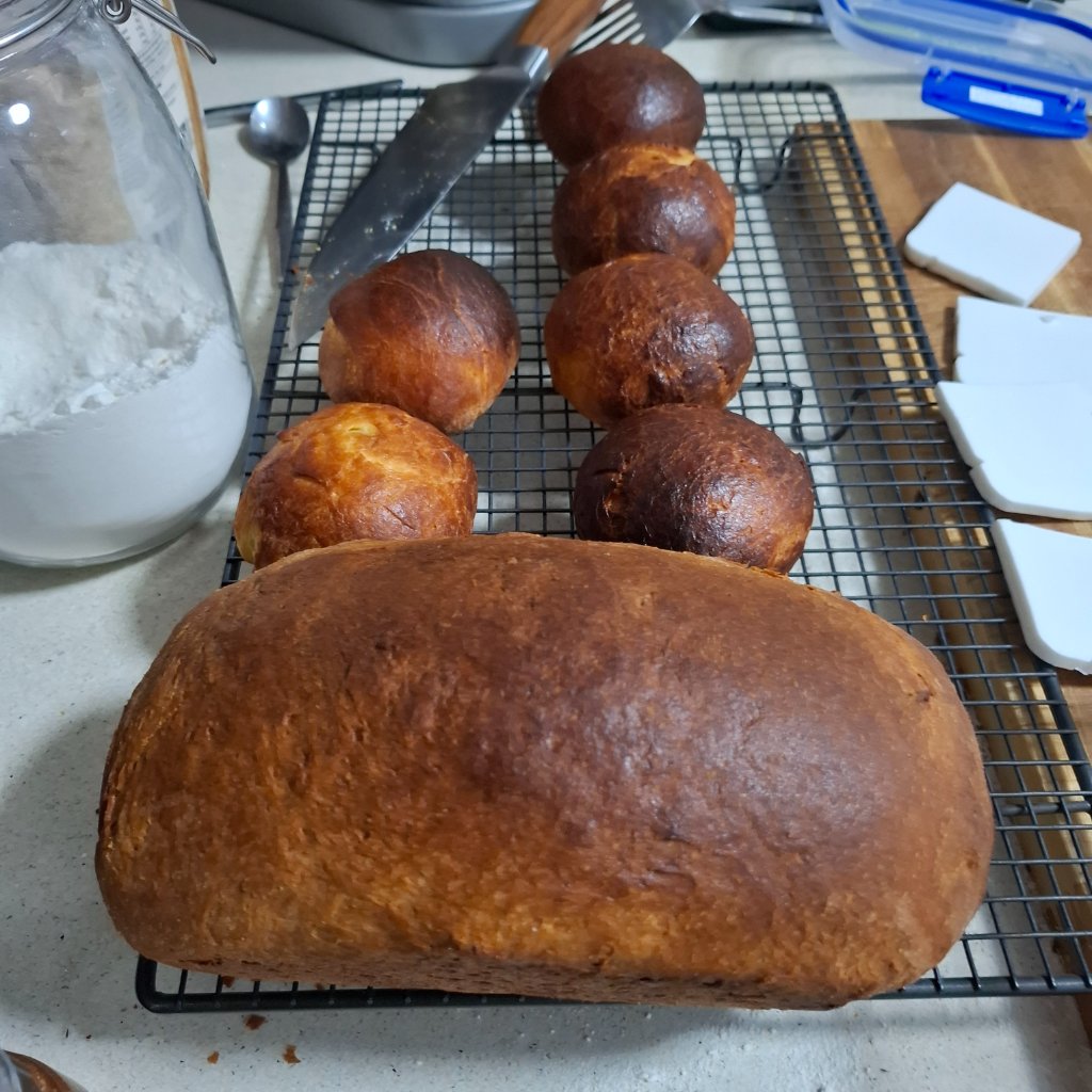 Dairy Free Brioche Loaf and Baps