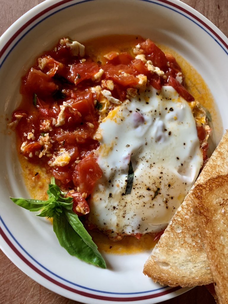Egg In Purgatory (Well, Actually, In Tomatoes)
