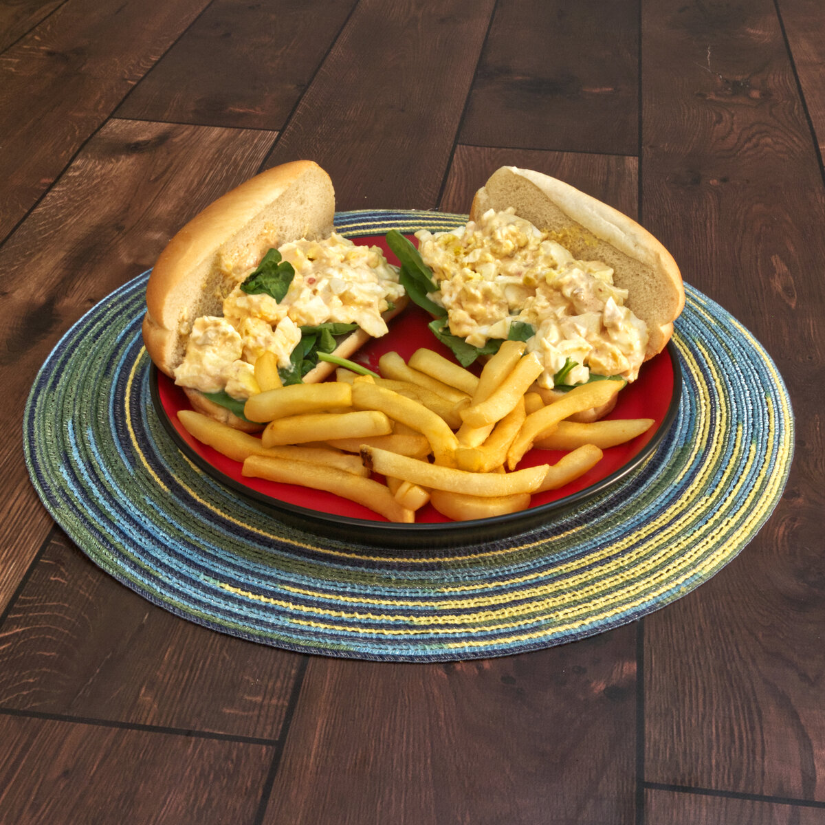 Egg Salad Sandwiches with French Fries