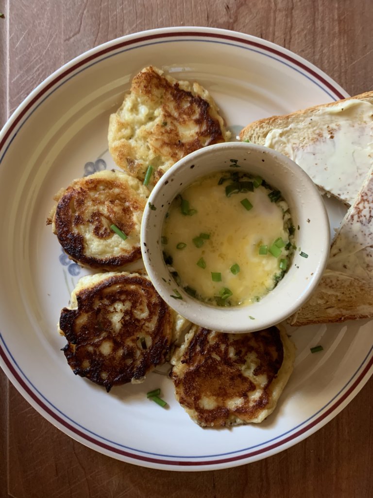 Eggs And Mashed Potato Cakes