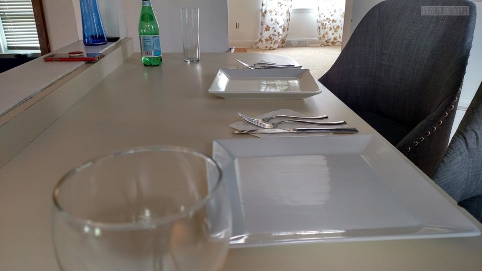 Empty plates waiting for dinner