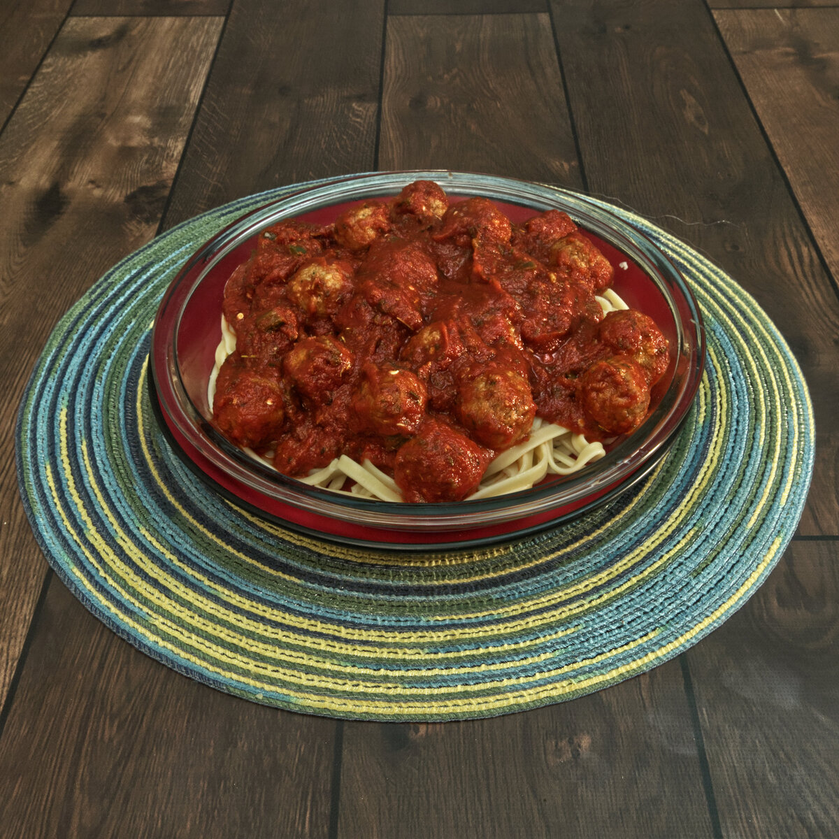 Fettucine with Italian Meatball Sauce