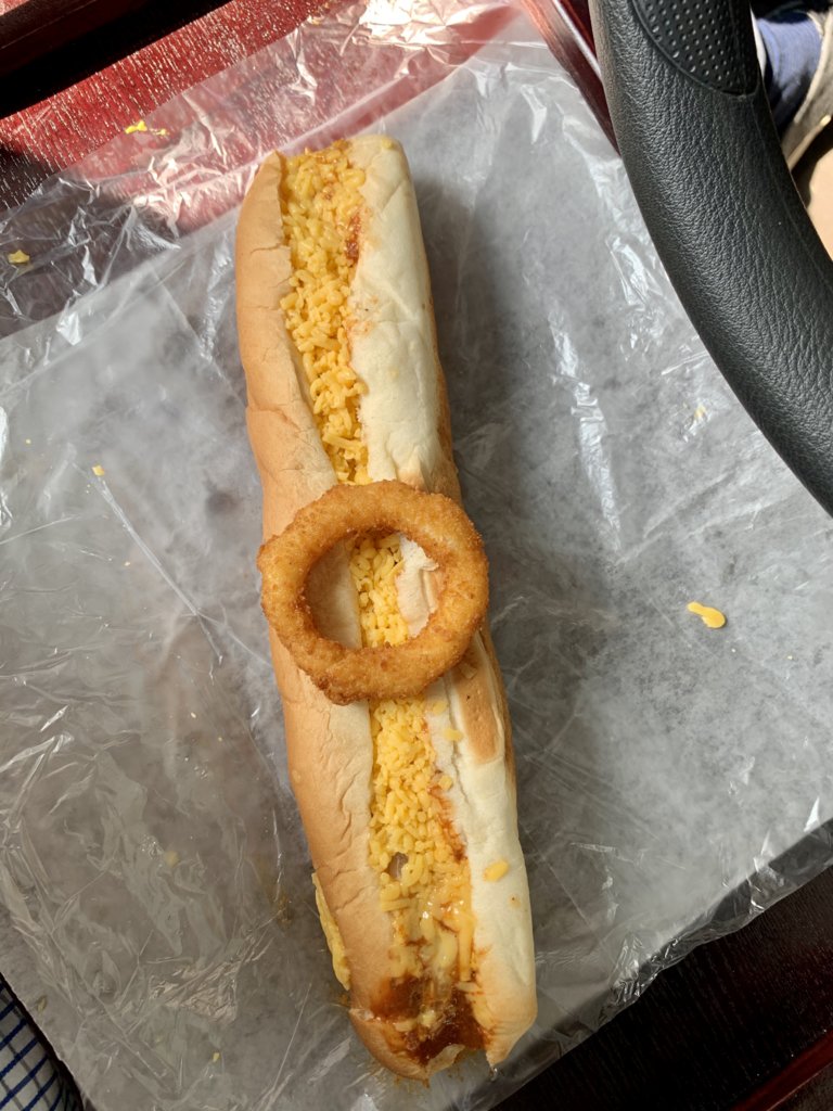 Footlong W/ Chili, Onions, Cheese, And Mustard