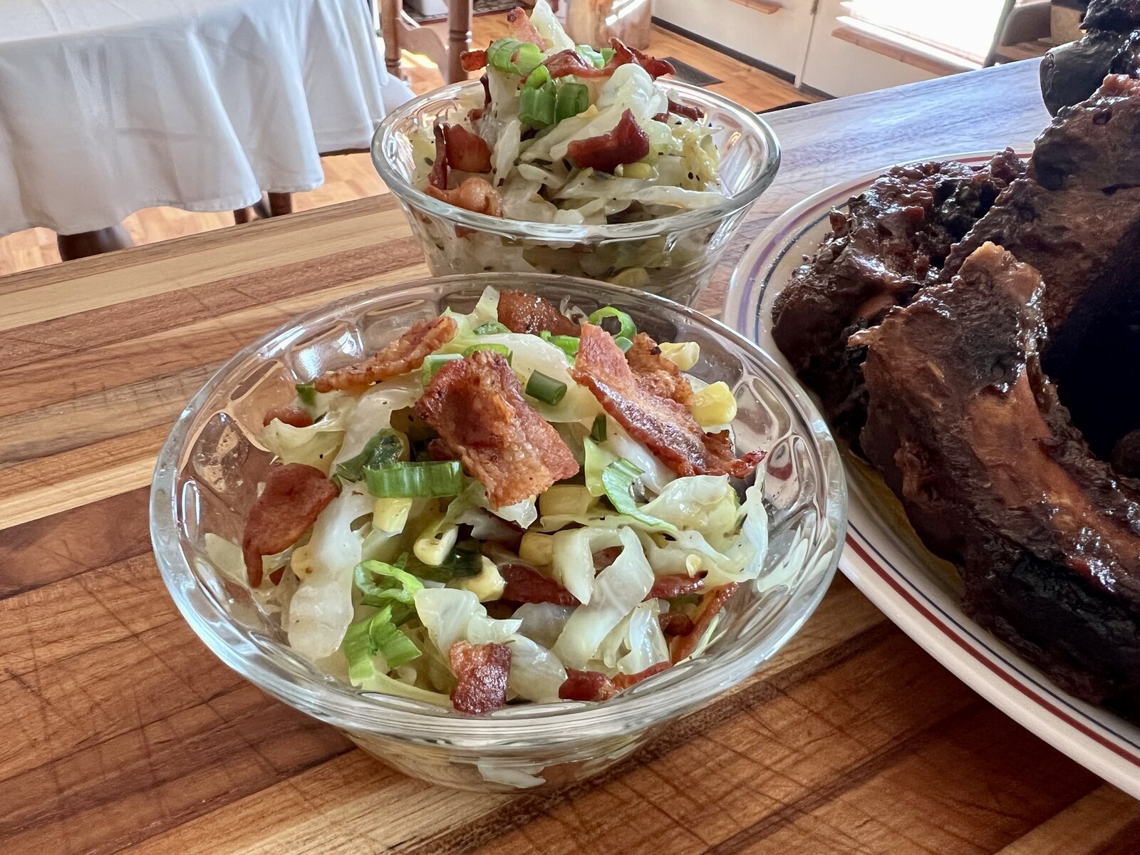 Fried Cabbage & Corn with Bacon