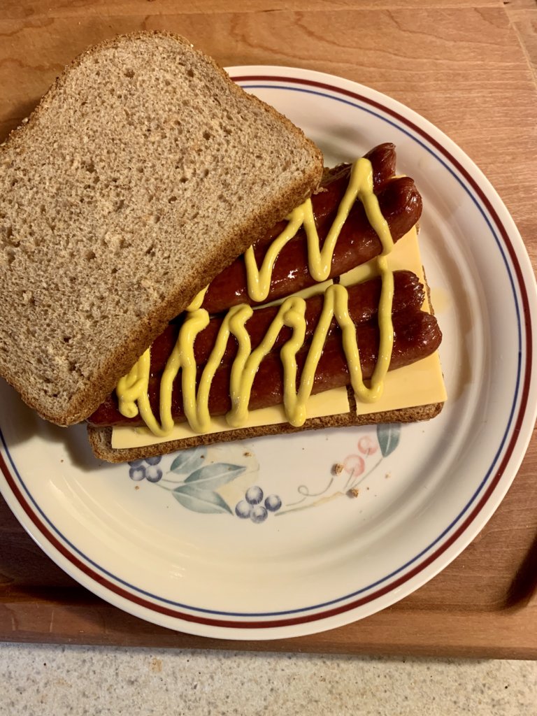 Fried Hot Dog Sandwich