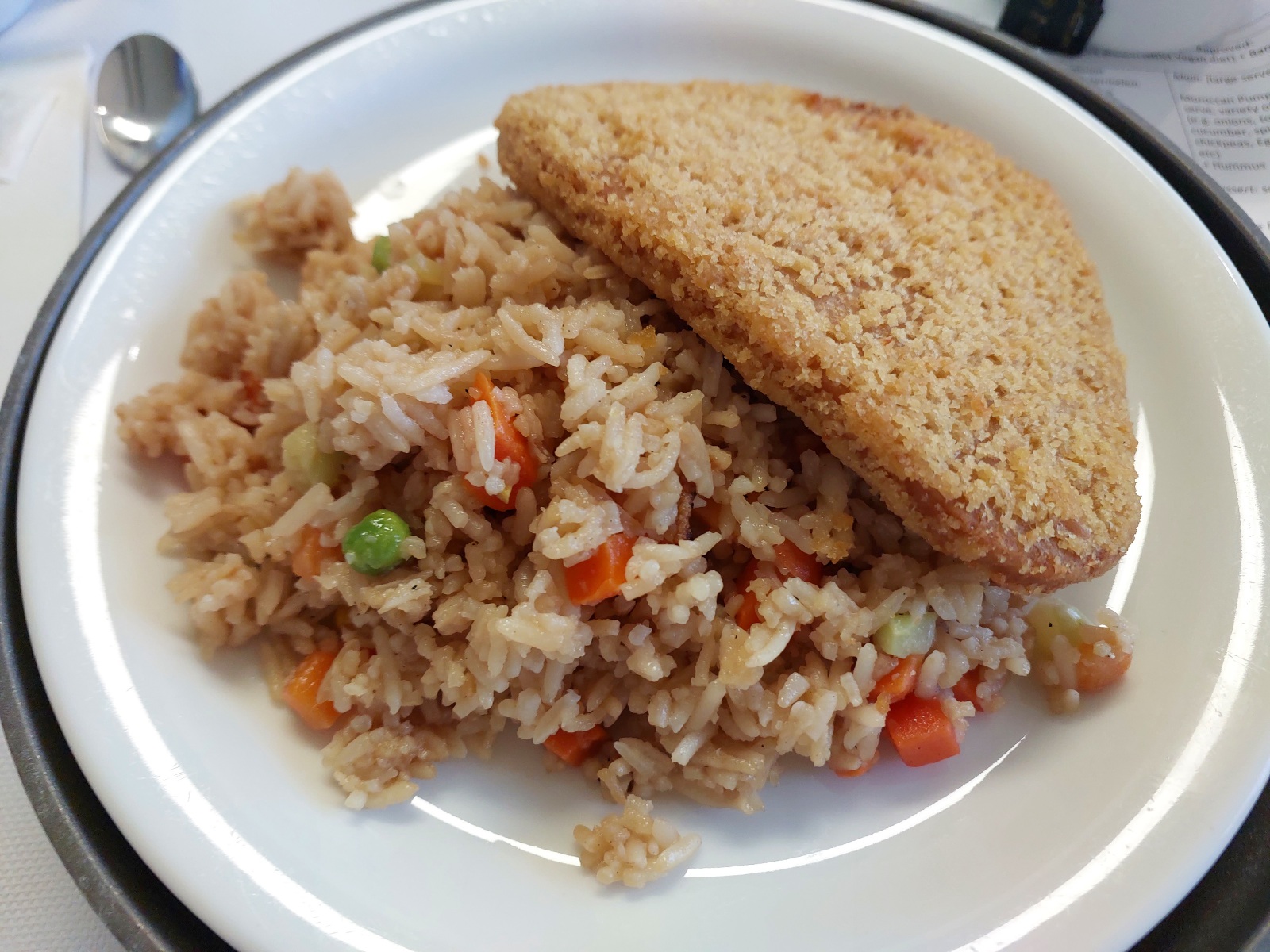 Fried Rice and vegan schnitzel