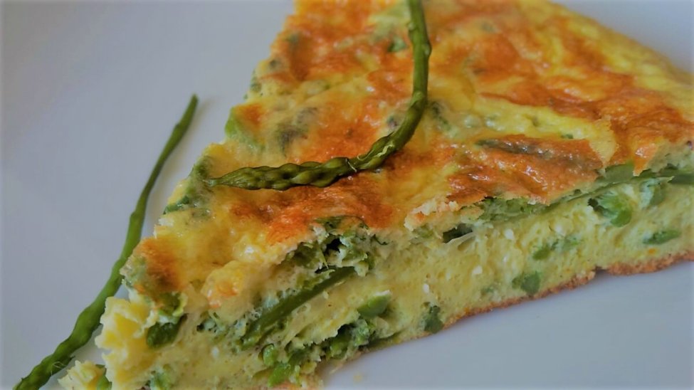 Frittata with wild asparagus