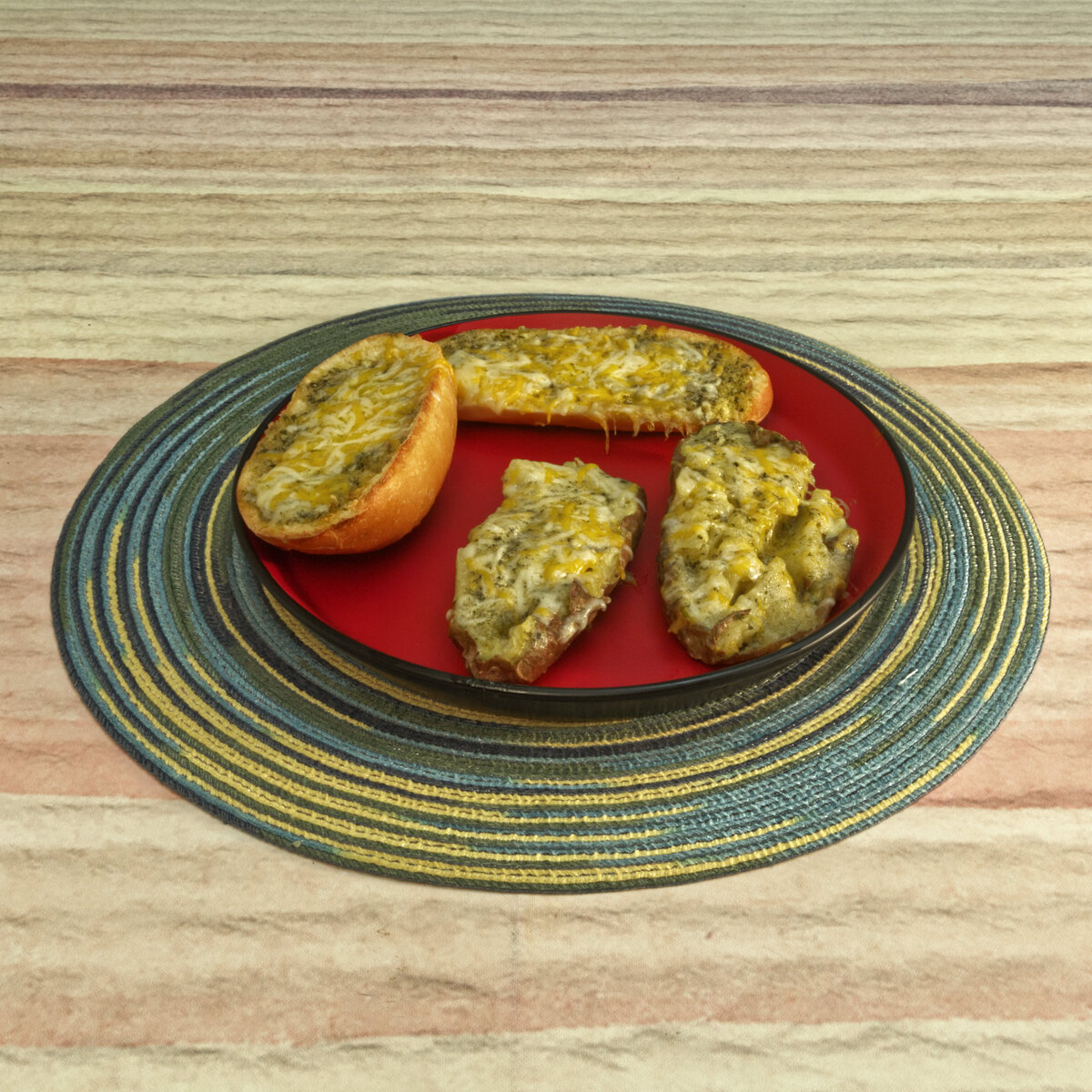 Garlic Butter and Cheese Baked Potato with Garlic Butter Cheesey Bread